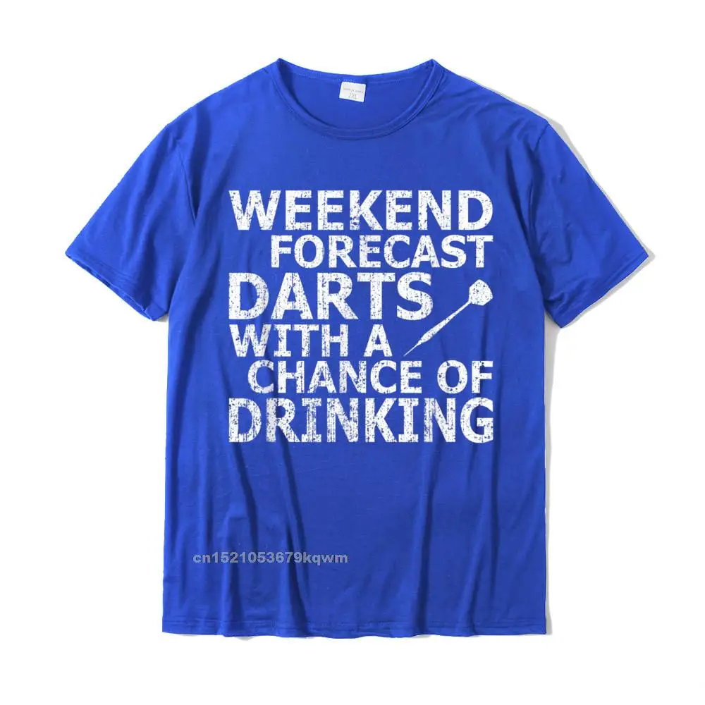 Printing T-shirts Short Sleeve Printed On New Design Young Summer Fall Tops Tees Printed On T-Shirt O Neck 100% Cotton Dart Funny Weekend Darts Drinking Gift Darts Player T-Shirt__4749 blue