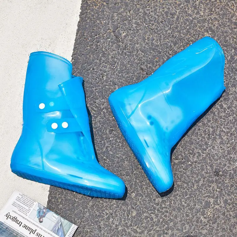 Утолщенный Мини Высокая трубка защищающий от дождя чехол для обуви водонепроницаемый Противоскользящий Дождевой чехол для обуви износостойкий защищающий от дождя чехол для обуви 35-42