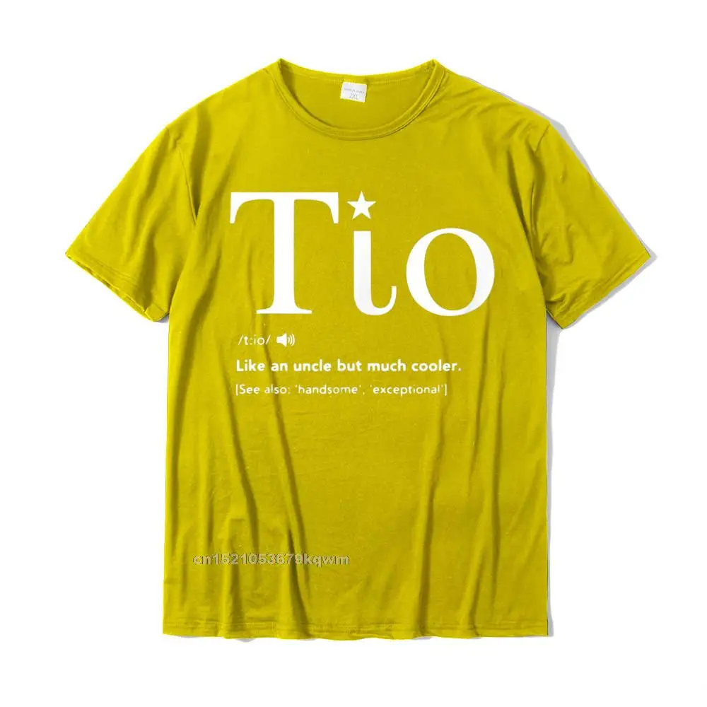 Personalized Pure Cotton Tshirts for Students Short Sleeve Crazy Tops Shirts Brand Summer Autumn O-Neck Clothing Shirt Design El Tio Mas Chingon Funny Family Gift T-Shirt__3635 yellow