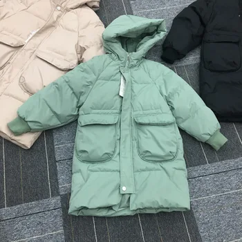

Girls Winter Long Down Baby Kids Children Thick Warm Coat Outerwear