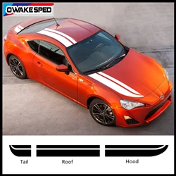 1 set Car Whole Body Sticker Racing Sport Stripes Auto Hood Roof Tail Decor Vinyl Decals For Toyota-86 GT Racing Sport Stripes (2)_副本