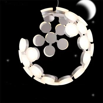 

Northern Europe Chandelier Bar Restaurant Creative Simple Bedroom Personality Art Villa Designer Lunar Lamps and Lan