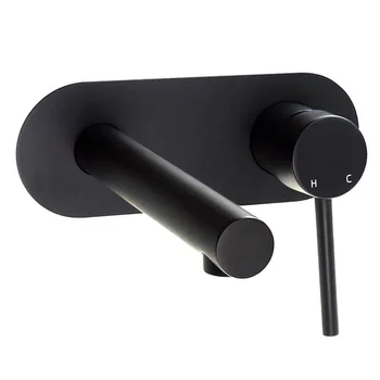 

cold and hot basin faucet solid brass tap bathroom basin faucets matte black faucet wall mounted fregadero sink taps