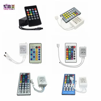 

Free shipping DC 12V 24V RGB RGBW LED strip music controller Infrared Remote Single color white warm white Dimmer For led tape