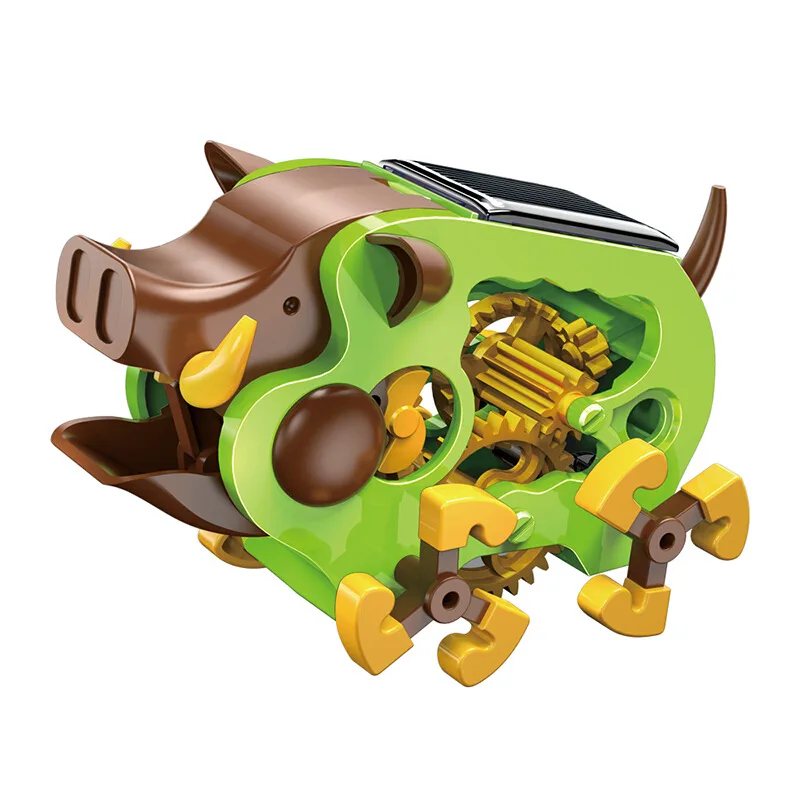 

Taiwan Po Workers Solar Boar Children Popularization of Science Educational Toy Animal Model Assembled Electric Toys