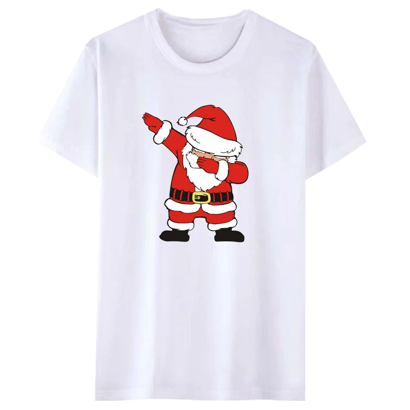 thumbnail image 1 of Camisetas a juego con estampado de Papá Noel para toda la familia, camisetas divertidas para mamá, papá y yo, mameluco de bebé de algodón con apariencia familiar, trajes de fiesta de Navidad, 1 of 5