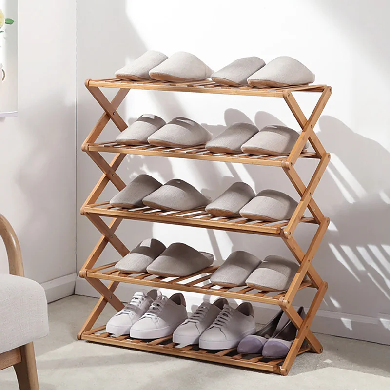 Free installation folding multi-layer shoe rack simple household