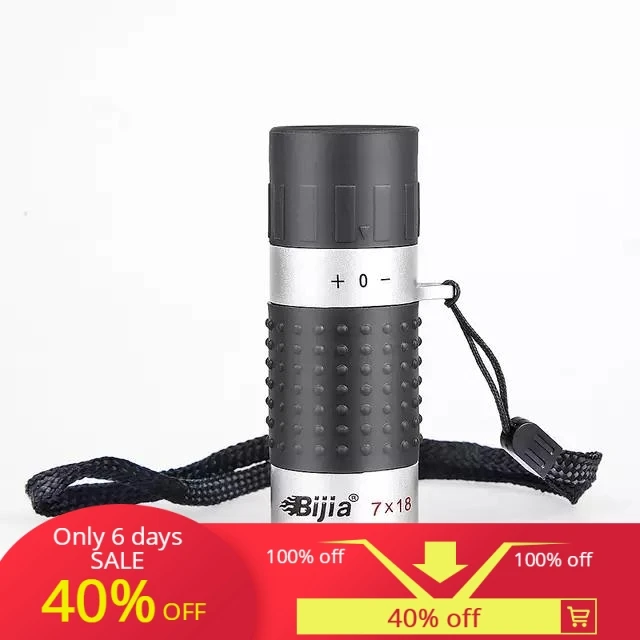 

Bijia 7x18 Telescope High Definition Ultra-Light Mini Monocular Pocket Carrying Hunting Camping for Adults and Kids Tools
