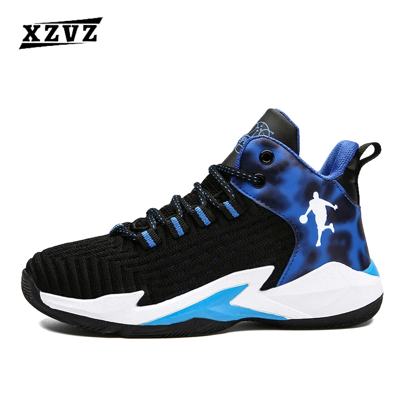 Xzvz Kids Basketball Shoes Nonslip Boys Sports Shoes Knitted