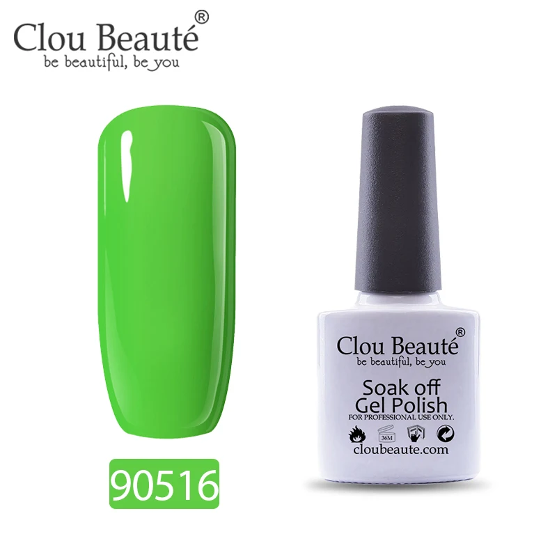 Clou Beaute 10 мл УФ гель маникюр, Полировка Ногтей Полупостоянный Замачивание от дизайна лак для ногтей, маникюр украшение верхней части пальто цветной гель - Цвет: 90516