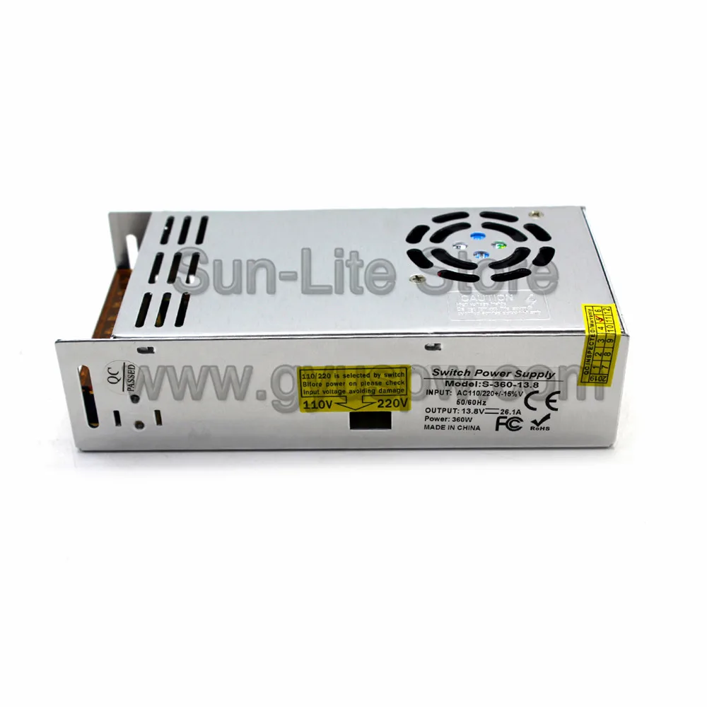360W 13 8 V 26A драйвер импульсного источника питания Трансформаторы AC110V 220V к DC13.8V SMPS