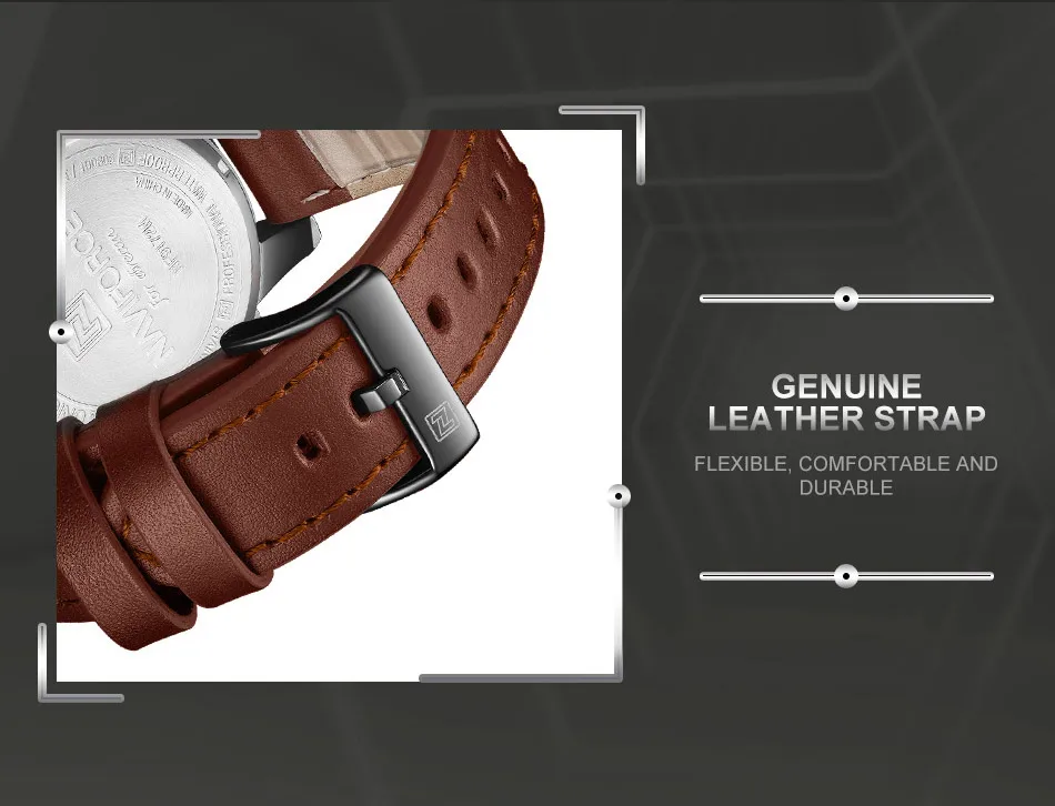 Топ люксовый бренд NAVIFORCE армейские военные мужские часы светодиодные цифровые кожаные спортивные часы кварцевые мужские часы Relogio Masculino
