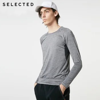 

SELECTED man quick-drying round collar long-sleeved T-shirt | 419102503