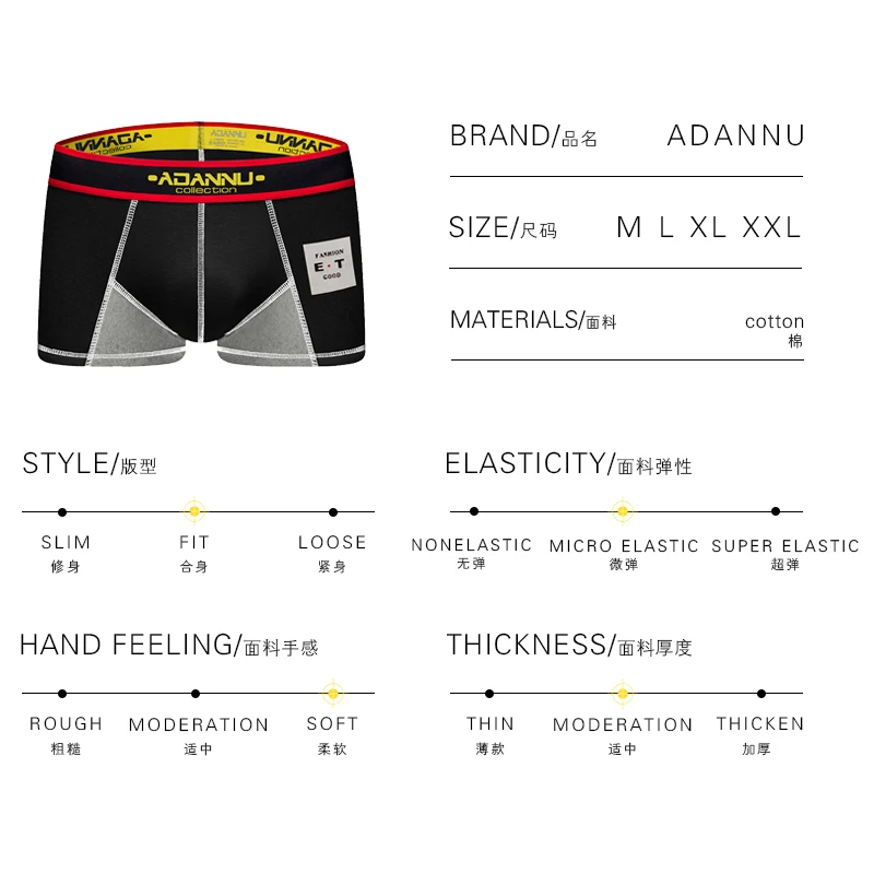 New Men Underwear Single layer Pouch Boxer Cotton Breathable Male Panties Micro Elasticity Men Boxer Shorts Calzoncillo AD48