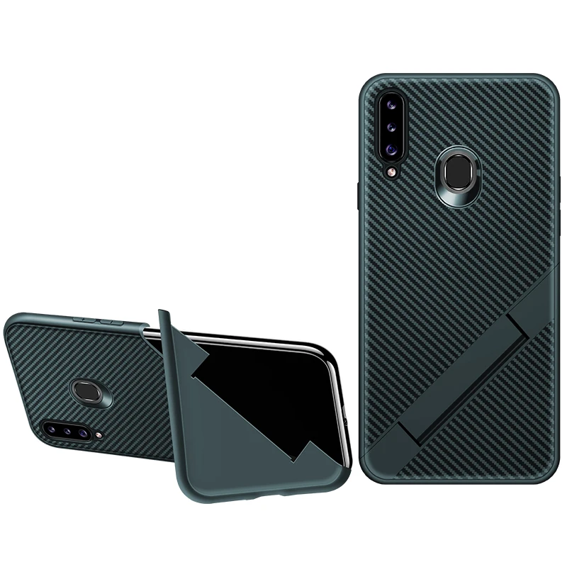 Складной чехол-подставка из углеродного волокна для телефона Samsung Galaxy A10 M10S A20 A30 A50