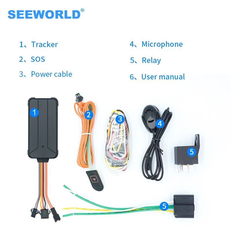 SEEWORLD S06A gps трекер для автомобиля Встроенный аккумулятор и антенный трекер в режиме реального времени SOS отслеживание вызовов