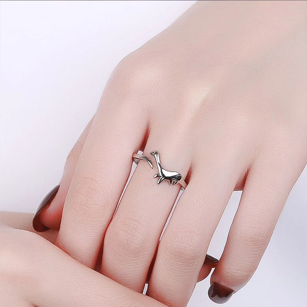 2021 Trend Women's Dinosaur Ring Gothic Men's Girl Couple Teens Stegosaurus Tyrannosaurus Triceratops Cool Stuff Adjustable Gift |