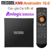 Mecool KM6 Deluxe ATV Android 10 Amlogic S905X4 Android TV 10,0 Google Сертифицированный двойной WiFi 6 1000M 4 Гб 64 Гб медиаплеер 2G16G ► Фото 2/6