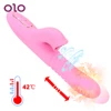OLO Dildo Vibrator Heating Telescopic Rotating 7 Speeds Tongue Licking Clitoral Stimulator G Spot Vibrators Sex Toys For Women 1