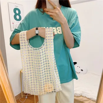 

Embroidered organza fairy tote bag 2020 new spring and summer student hand-carrying cloth bag all-match