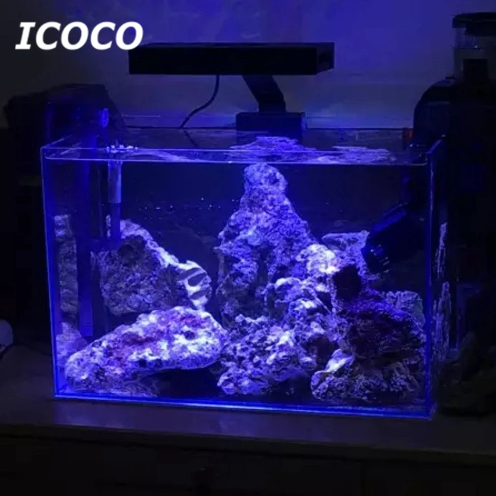 ICOCO LED Aquarium Light 30W Indoor Aquarium LED Light Saltwater Lighting with Touch Control for Coral Reef Fish Tank