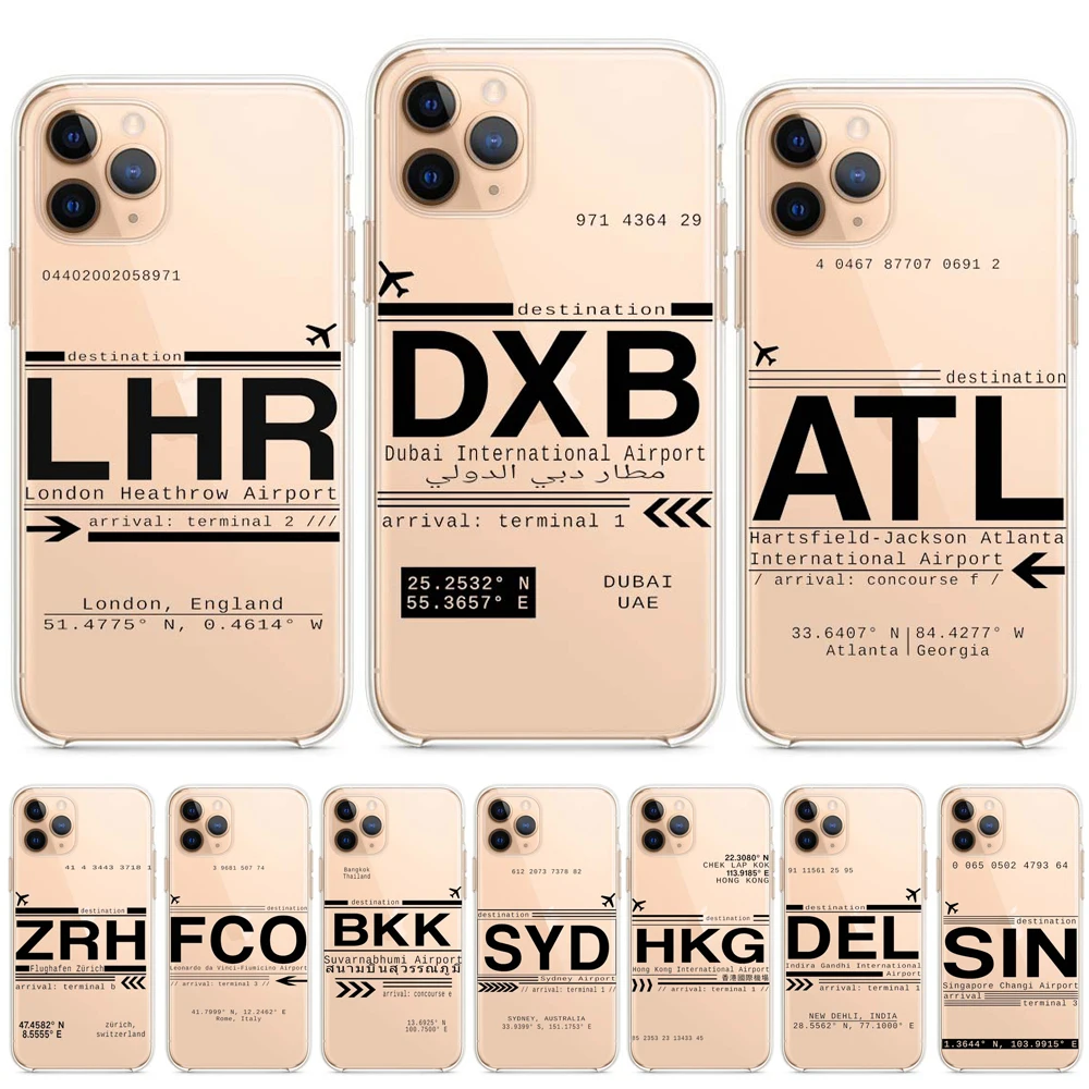 Чехол для телефона ins World Air билеты Travel Dubai iPhone 12mini 12 12pro 11Pro 11 ProMAX 6 S 7 Plus 8 X XsMax Se2020