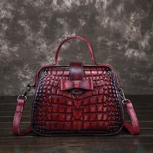 WERAIMJX роскошные сумки из натуральной кожи для женщин дизайнерские женские сумки с рисунком аллигатора сумки через плечо в стиле ретро