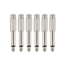 6,3 мм 0,6 см моно Мужской Разъем для RCA Женский Джек аудио адаптер 6 шт