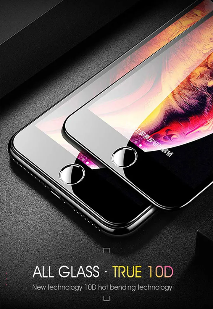 Полное покрытие, Защитное стекло для iPhone X XS 6 6S 7 8 plus, Защитное стекло для экрана для iPhone 11 Pro MAX XR X, защита экрана