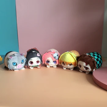 

Anime Demon Slayer: Kimetsu no Yaiba Cosplay Cute Plush Dolls Toy Mini Stuffed Strap Bag Pendant Keychain Keyring Gifts 10cm