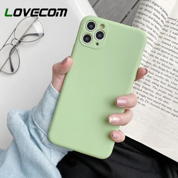 

LOVECOM Camera Protection Phone Case For iPhone 11 Pro Max XR XS Max 7 8 Plus X Shockproof Candy Color Soft TPU Back Cover Gifts