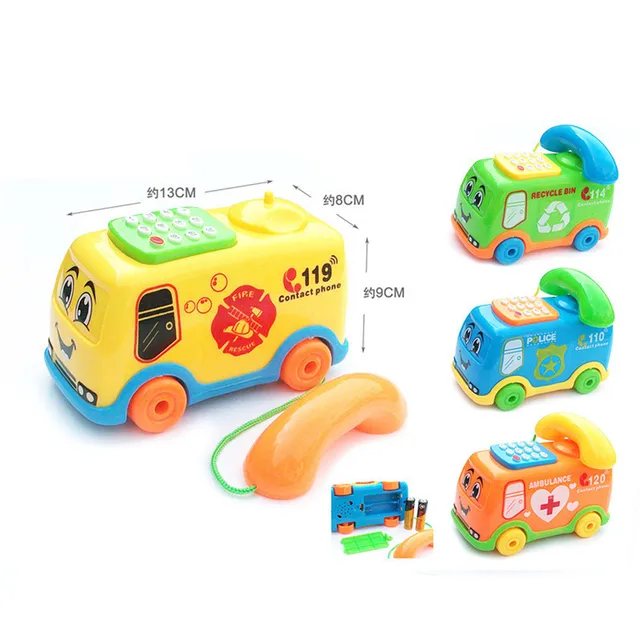 Baby Toys Music Cartoon Bus Phone Educational Developmental Kids Vocal Toy Children Early Learning Exercise Baby Kids Game 2