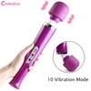Magic Wand Massage Stick 10 Speed Body Massage USB Charge Waterproof Vibrating Neck Waist Massager Adult Toys for Women EU Plug ► Photo 1/6