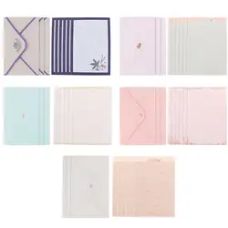 Lot de 5 enveloppes en papier A5 créatif, jolis papiers de papeterie 