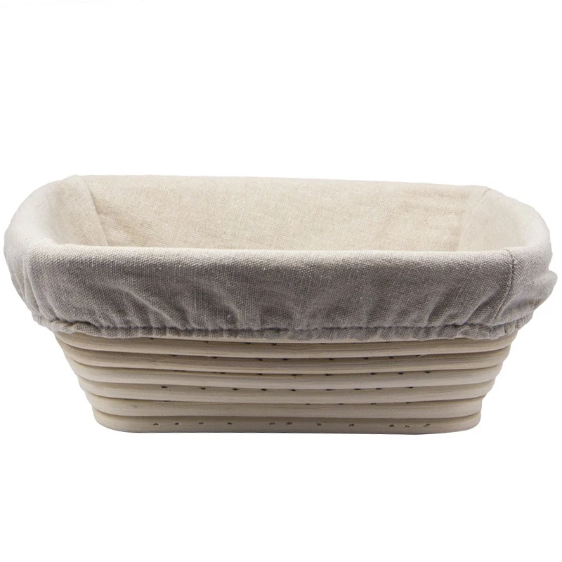 

2 Packs of 10 Inch Square Bread Proof Basket Fermentation Basket +1 Pack Plastic Dough Scraper Bread Proof Basket Natural Rattan