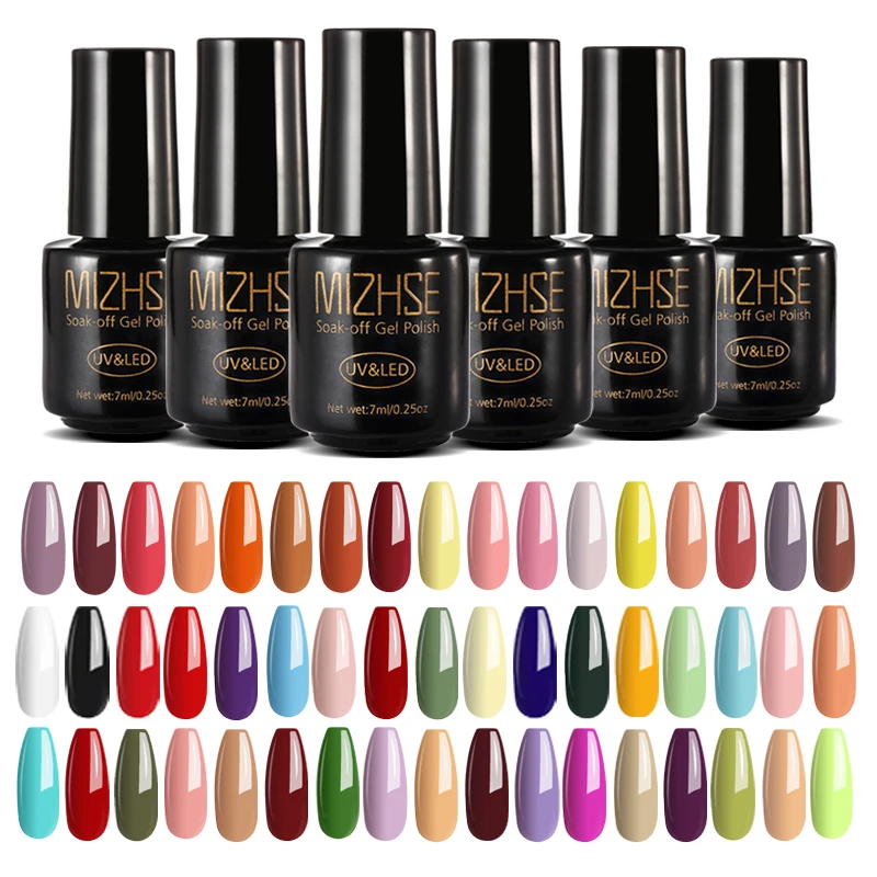 MIZHSE Гель лак 6 шт. набор для дизайна ногтей Esmaltes Para Pintar Unha личный лейбл УФ гель