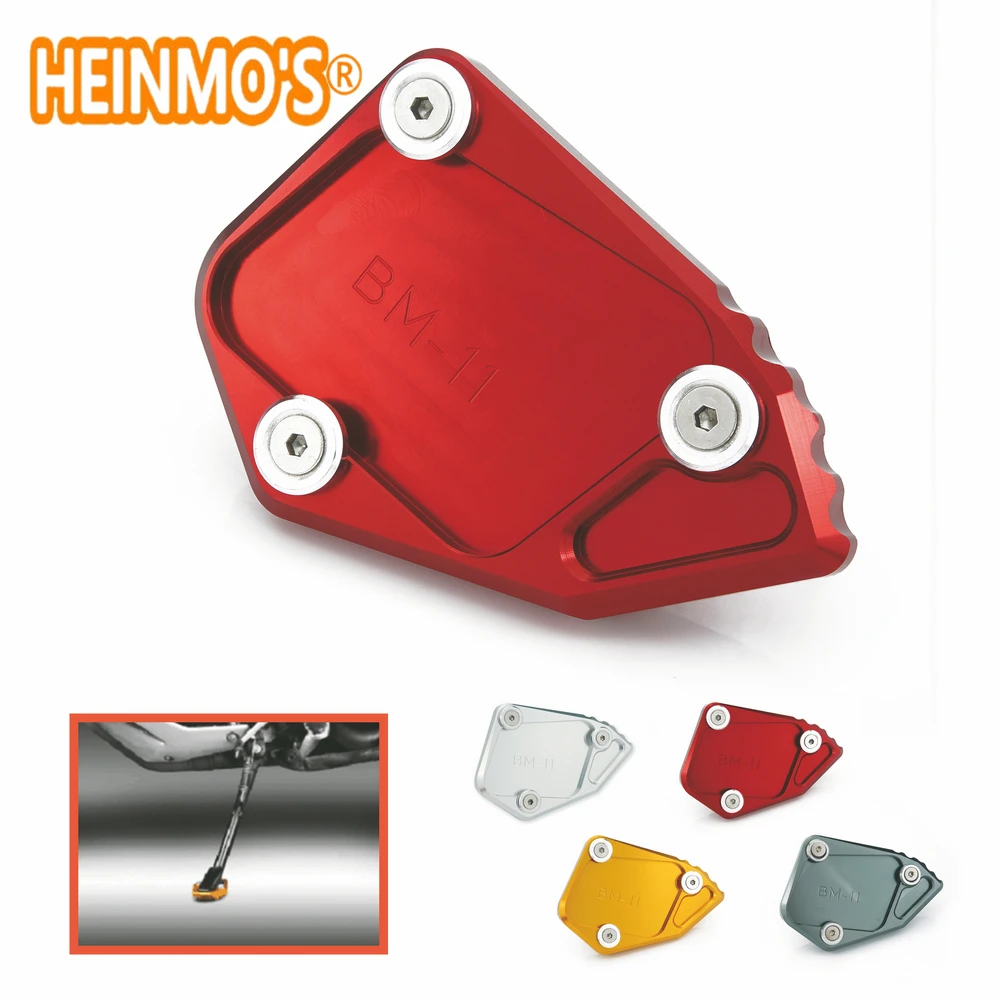 Red Kickstand Plate Pad Foot Stand For R1200GS R 1200 ADV 2008 2009 2010 2011 2012 Motorcycle Non-slip Side Support | Автомобили и