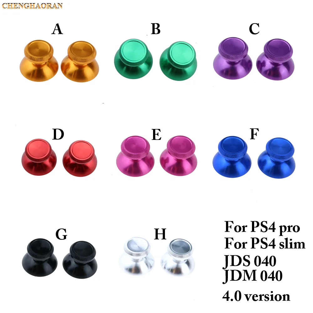 

Aluminum Metal Analog Joystick thumb Stick grip Cap Gamepad Repair Part for Playstation 4 PS4 Slim Pro DS4 XBOX ONE Controller