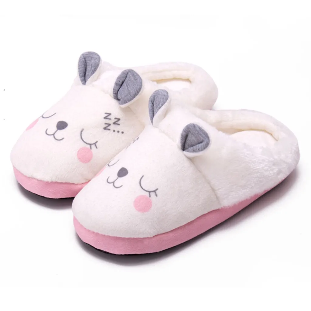 Детская теплая обувь для малышей мягкие тапочки на подошве с рисунком кролика для мальчиков и девочек домашняя обувь; pantuflas Sapato Infantil