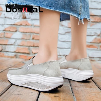 

Dosreal Women Canvas Sneakers Ladies Fashion Flat Platform Design Espadrilles Shoes For Female Comfortable Lazy Shoes