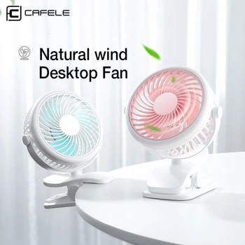 

Cafele Mini Desktop Fan USB Cooling Fan Cooler Rechargeable Summer Air Cooling 3-Speed Clip style Desk Fan Mute Office Home