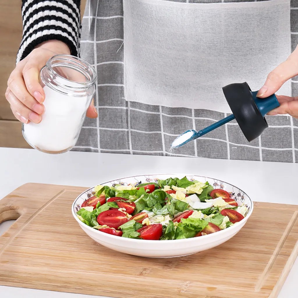 Многофункциональная банка для специй 250 мл влагостойкая крышка ложка встроенная