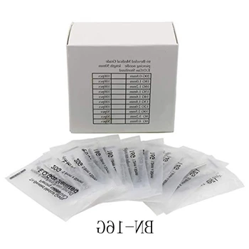 

16 Gauge 100PC Piercing Needles Sterile Disposable Body Piercing Needles 16G For Ear Nose Navel Nipple for Piercing Supplies