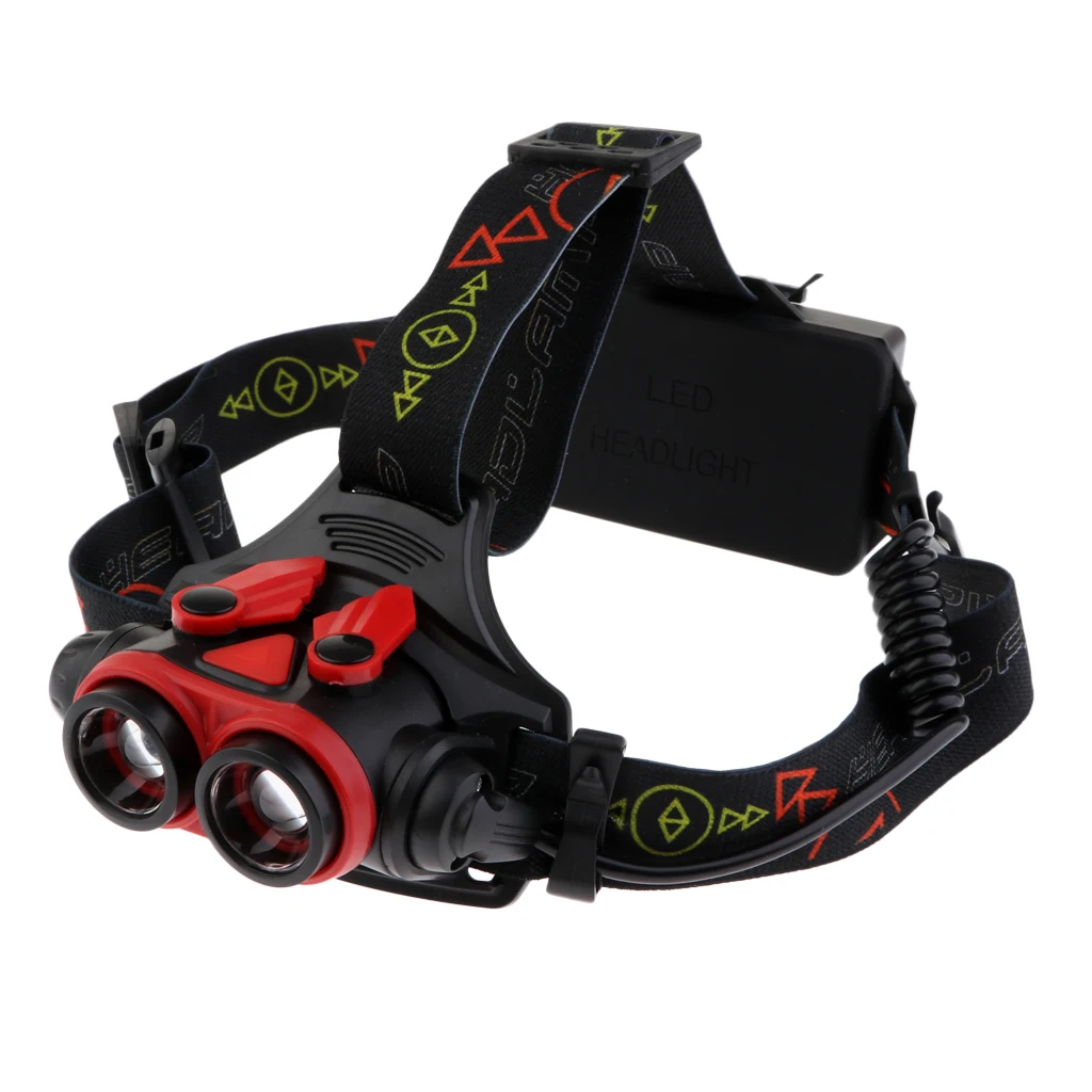 

LED Zoom Headlamp ABS Plastic USB Charging Headlight Waterproof Rechargeable Head Light Torch