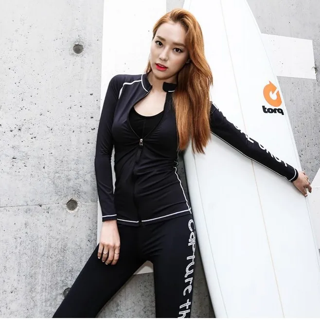 

2018 New Style WOMEN'S Swimsuit Long Sleeve Trousers Split Type Four-piece Set Sun Protection Clothing Diving Suit Anti-wear Clo