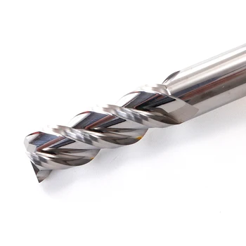 

ZGT Aluminum Endmill Cnc Cutter HRC55 3 Flute Milling Cutter End Mill Carbide For Aluminum Copper Wood Metal Cutter Milling Tool