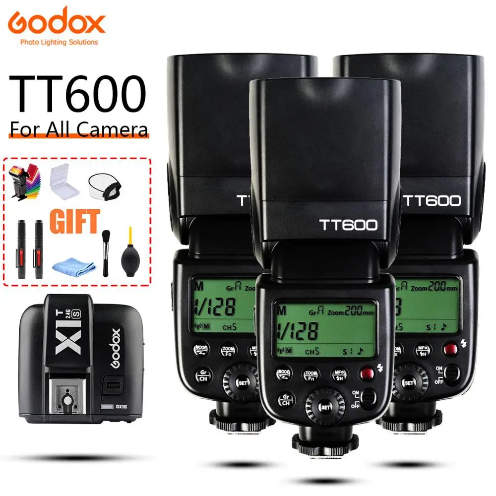 

Godox TT600 2.4G Wireless GN60 Master/Slave Camera Flash Speedlite for Canon Nikon Sony Pentax Olympus Fuji Lumix