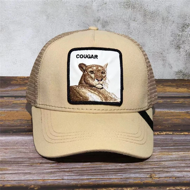 COUGAR Модная новинка, унисекс, мужская, женская, GoorinS, животная ферма, Дальнобойщик, глаз тигра, Регулируемая Кепка, дятел, Лев, Дальнобойщик, Кепка - Color: COUGAR