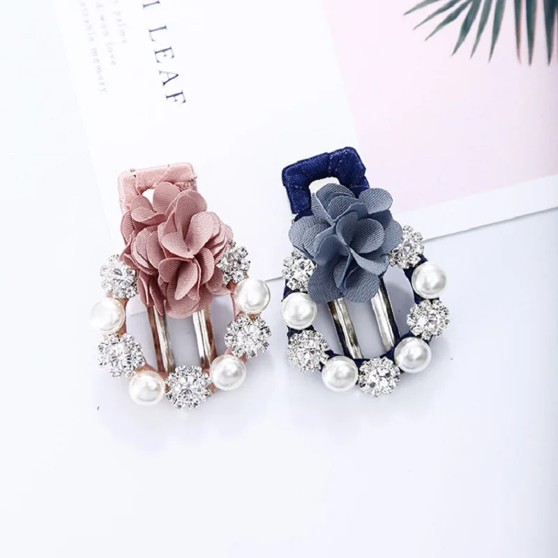 Fashion Hair Barrettes For Woman Girls Hair Accessories Rhinestone Hair Pins Crystal Flower Hair Clip Side Clip Adult Headwear