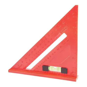 

7 Inch Precision Triangle Ruler Multi-Function Right Angle Ruler Woodworking 45 Degree 90 Degree Tool With Level Hand Tool